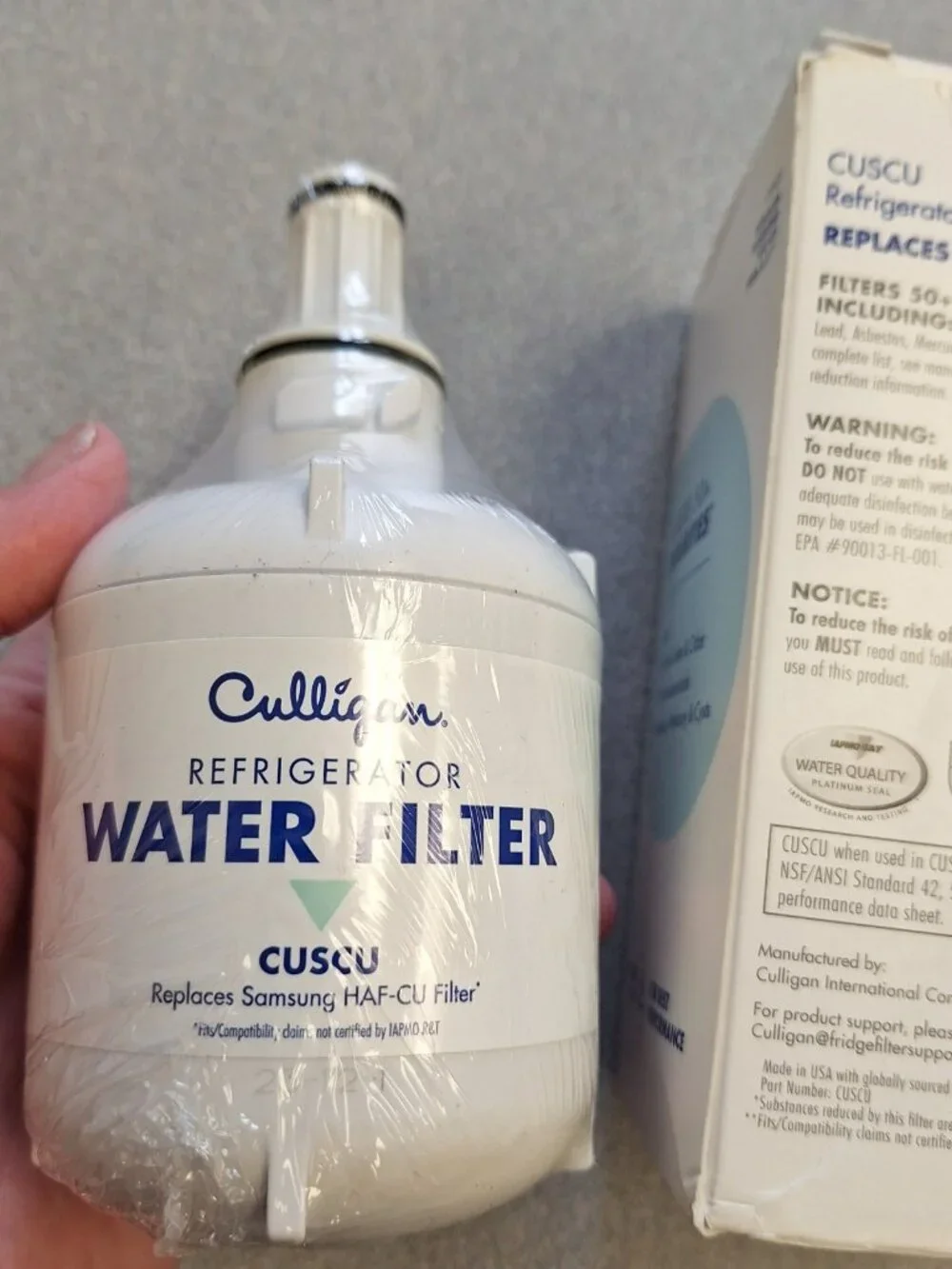 Culligan CUSCU Replacement Samsung (HAF-CU1) Refrigerator Water Filter: